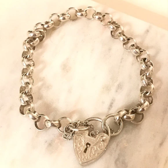 Jewelry - Sterling silver heart lock bracelet Jewelry - Sterling silver heart lock bracelet